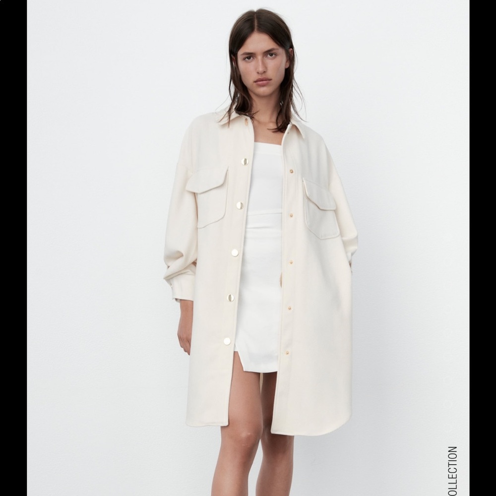 Zara extra long overshirt shacket BNWT Sz S